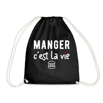 Manger cadeau humour - Sac de sport léger - noir - Devant