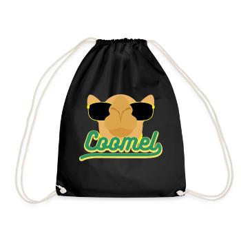 Cute Camel 3 04 - Drawstring Bag - black - Front