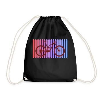 Mountain bike - Drawstring Bag - black - Front