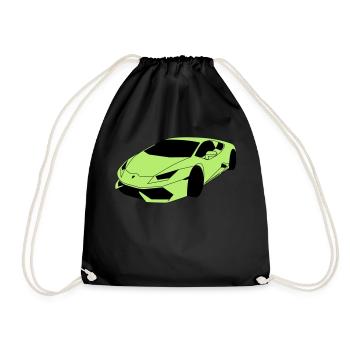 Voiture de sport Lambo - Sac de sport léger - noir - Devant