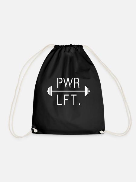 Powerlifting Kraftdreikampf Squat Bench Deadlift - Turnbeutel - Schwarz