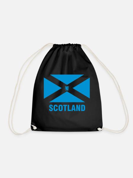 Scotland_logo1 - Drawstring Bag - black