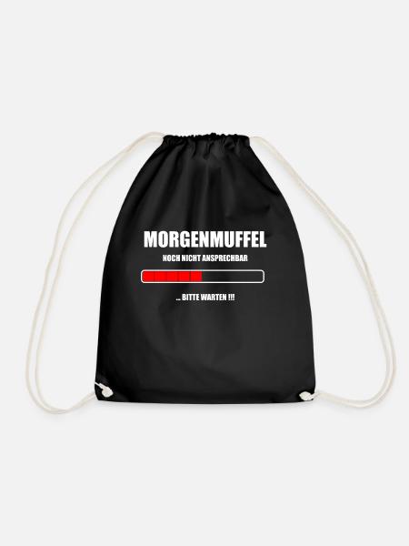 Morgenmuffel Loading - Turnbeutel - Schwarz