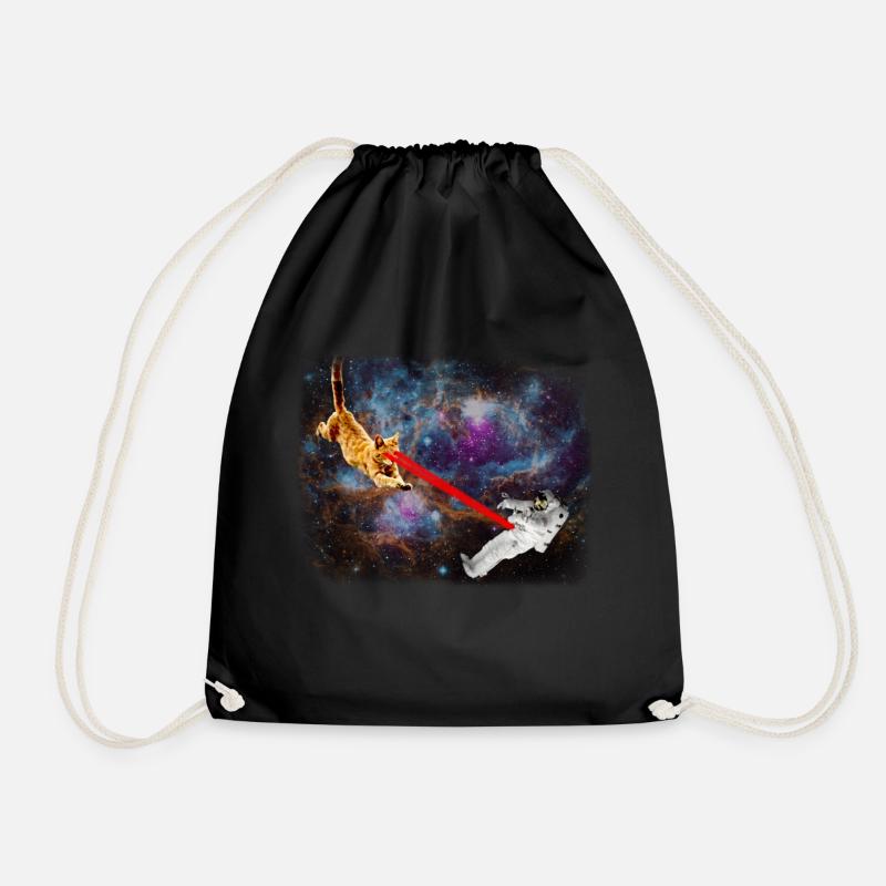 Spacecat Weltraumkatze - Turnbeutel - Schwarz