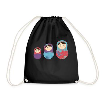 matriochkas - Drawstring Bag - black - Front