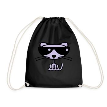 Cool Cat (couleur) - Sac de sport léger - noir - Devant