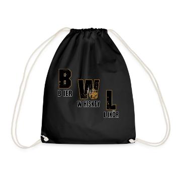 Business Beer Whiskey Liqueur - Drawstring Bag - black - Front