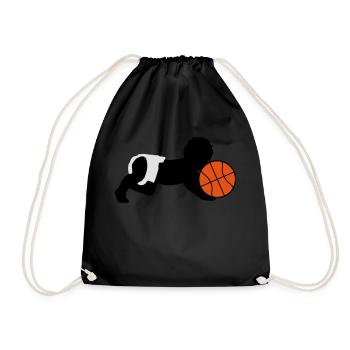 Born To Play Basketball Baby - Drawstring Bag - black - Front