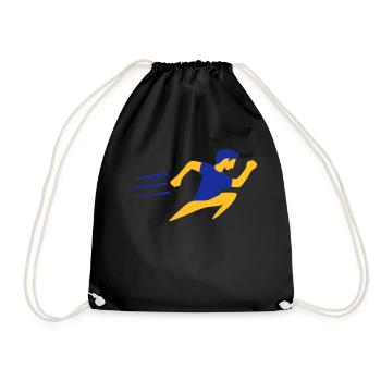 Fit and Run - Drawstring Bag - black - Front