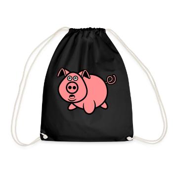 Sweet pork - Drawstring Bag - black - Front