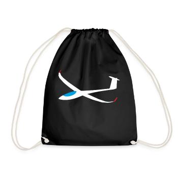 JS3 Jonker T-Shirt Segelflugzeug Segelflieger - Turnbeutel - Schwarz - Vorne