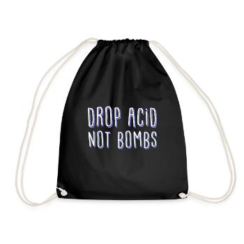 LSD Acid Trip Drugs Gift - Drawstring Bag - black - Front