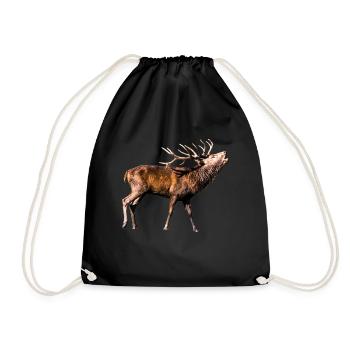 Idée cadeau de cerf tubulaire - Sac de sport léger - noir - Devant