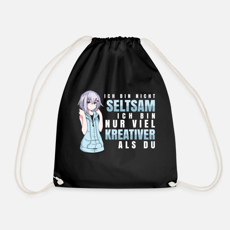 Anime - Kreativer als du - Turnbeutel - Schwarz