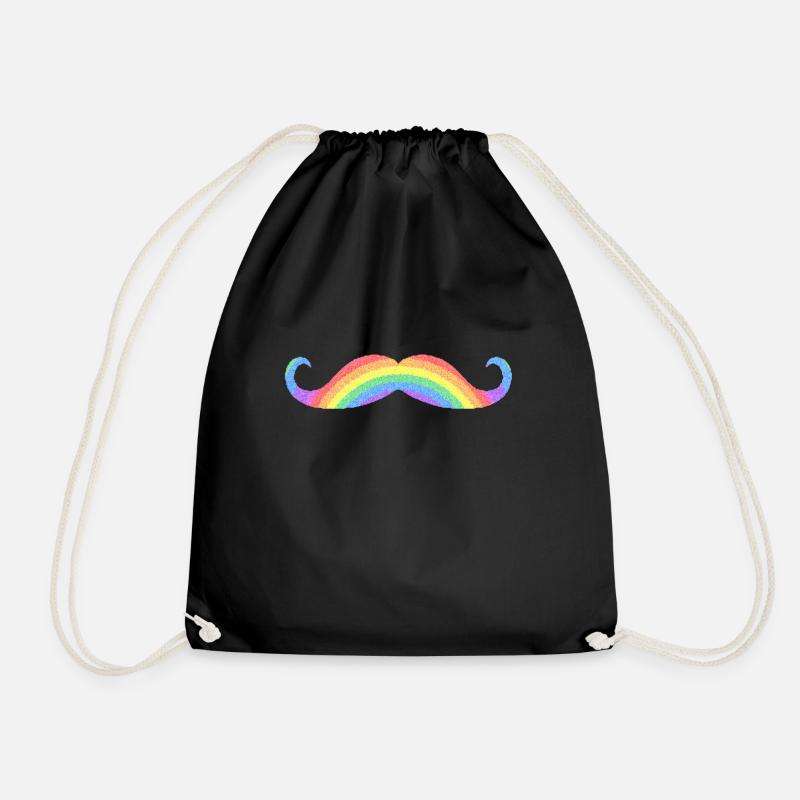 Regenbogen-Tasch - Turnbeutel - Schwarz