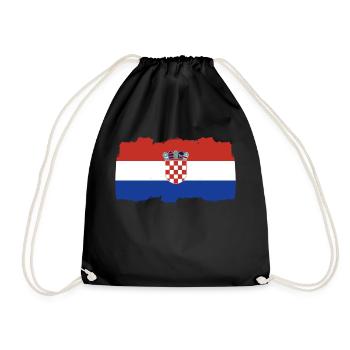 Croatia Serbian - Drawstring Bag - black - Front