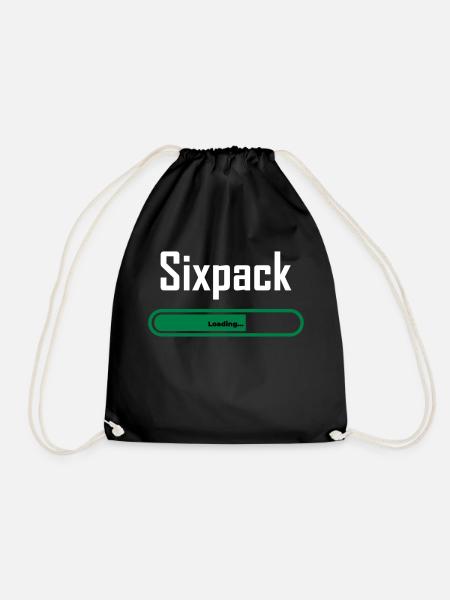 Six-pack loading - Drawstring Bag - black