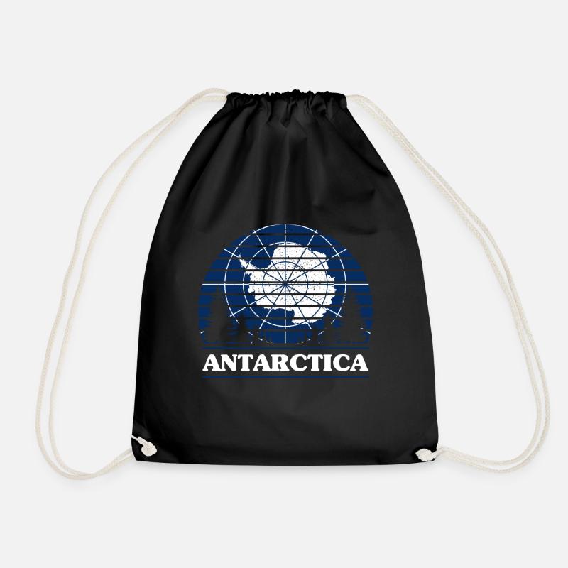 Antarktis Flagge Frieden Stolz Politik Geschenk - Turnbeutel - Schwarz