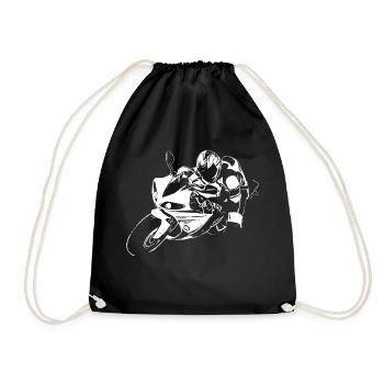 Motorcycle Lifestyle / Motorrad / Motorräder biker - Turnbeutel - Schwarz - Vorne