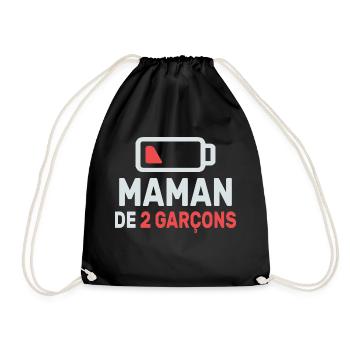 Maman de deux garçons - Sac de sport léger - noir - Devant
