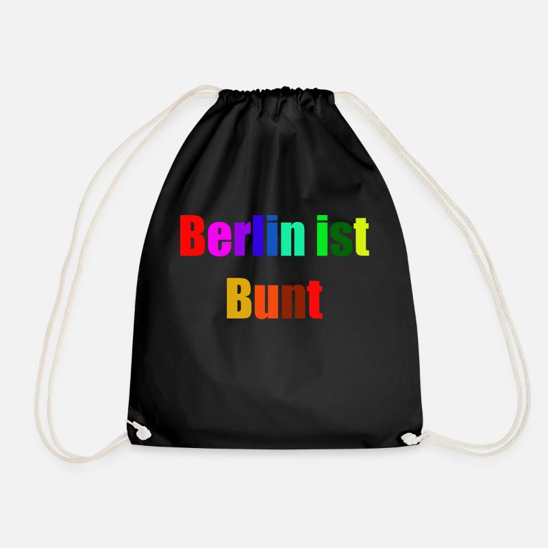 Berlin ist bunt - Turnbeutel - Schwarz