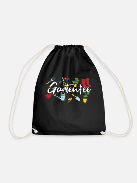 Gartenfee Gärtnerin Garten Gärtnern Kleingarten - Turnbeutel - Schwarz