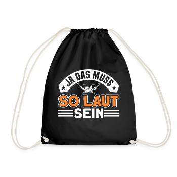 Feuerwerker Pyrotechniker Feuerwerk Geschenk - Turnbeutel - Schwarz - Vorne