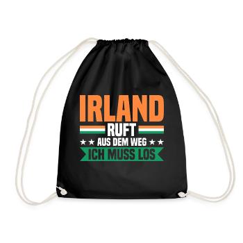 Dublin Irländer Irland Geschenk - Turnbeutel - Schwarz - Vorne
