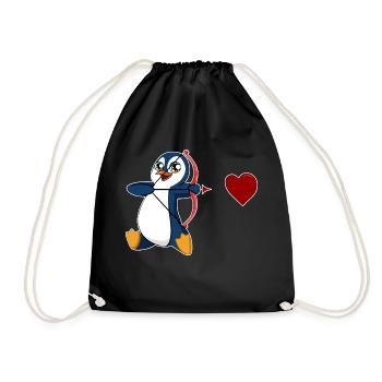 pingouin saint-valentin empereur manchot roi manchot - Sac de sport léger - noir - Devant