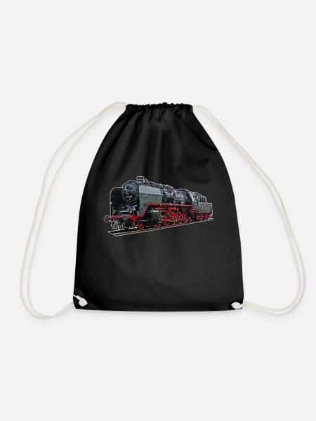 Dampflok BR 50 3501 - Turnbeutel - Schwarz