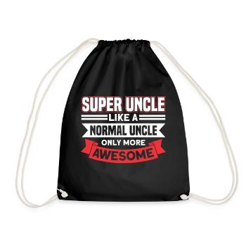 Uncle Brother Uncle Gift - Drawstring Bag - black - Front