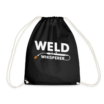 Weld Whisperer Welder - Drawstring Bag - black - Front