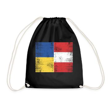 Ukraine - Austria - Drawstring Bag - black - Front