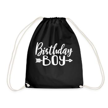 Birthday Boy - Birthday Party Gift For Kids Boys - Drawstring Bag - black - Front