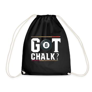 Got Chalk Pool Billard Snooker - Turnbeutel - Schwarz - Vorne