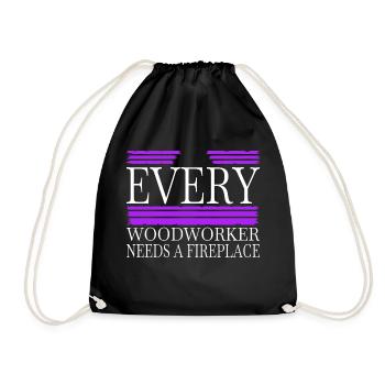 arbre drôle artisans design syndicat charpentier - Sac de sport léger - noir - Devant