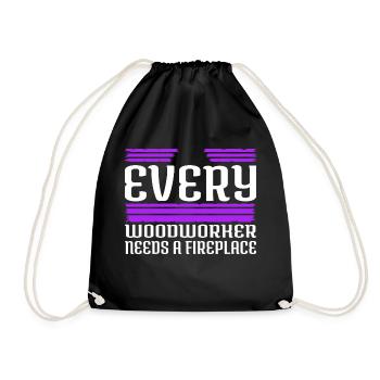 men a carpenters prayer tshirts carpenter jokes - Drawstring Bag - black - Front