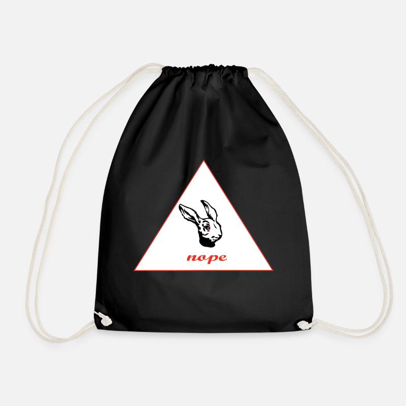 Nope - Drawstring Bag - black