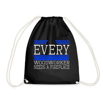birthday present idea lumberjack statement - Turnbeutel - Schwarz - Vorne