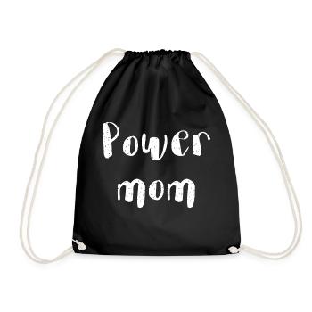power maman maman maman maman enfants parents police - Sac de sport léger - noir - Devant