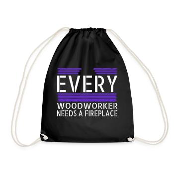 badge arboriculteur amour menuiserie drôle - Sac de sport léger - noir - Devant