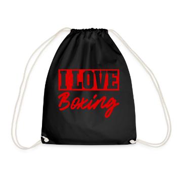 Ich liebe Boxen - Turnbeutel - Schwarz - Vorne