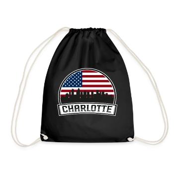 Charlotte Skyline - Drawstring Bag - black - Front
