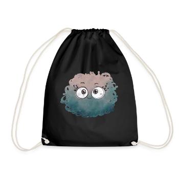 Little Pelota Monster n°1 - Drawstring Bag - black - Front