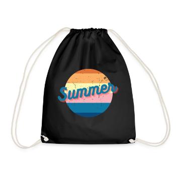 Vintage Coloré Summer Retro Design - Sac de sport léger - noir - Devant