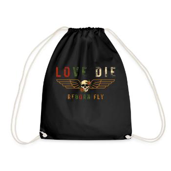 Dear Death Rebirth Flying - Drawstring Bag - black - Front