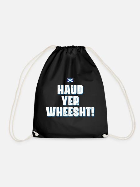 Haud yer wheesht - Turnbeutel - Schwarz