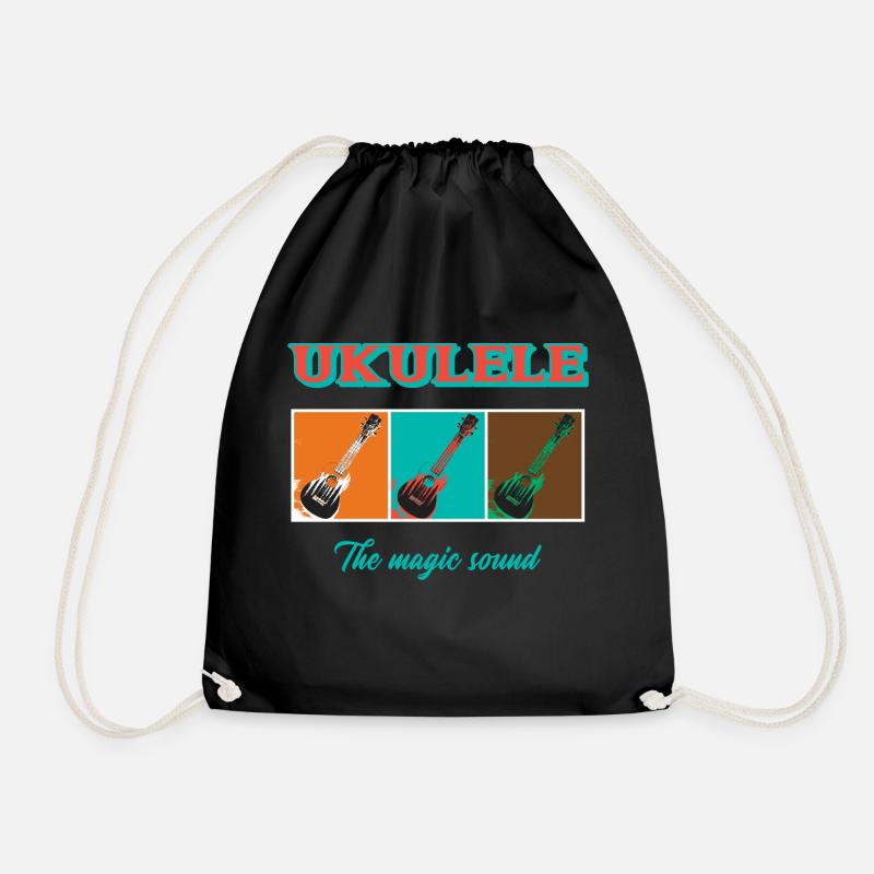 Ukulele - The magic sound - Turnbeutel - Schwarz