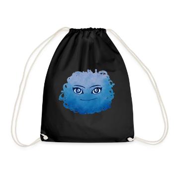 Little Pelota Monster n°11 – blue - Drawstring Bag - black - Front