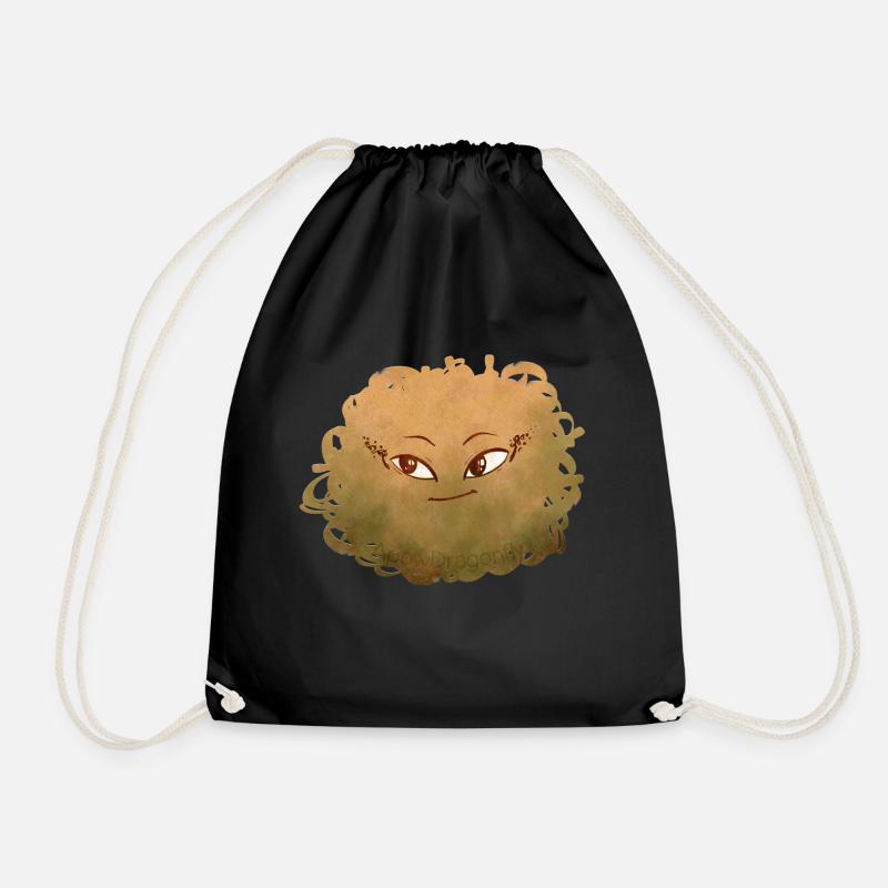 Little Pelota Monster n°7 – yellow - Drawstring Bag - black